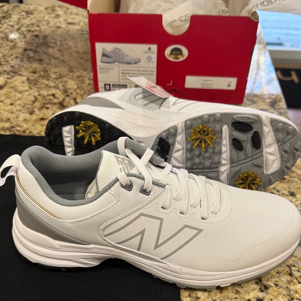 New Balance White and Gray Running Shoes